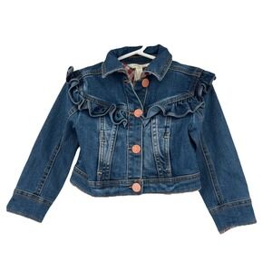 New Matilda Jane Collins Girls Ruffle Denim‎ Jacket Size 2